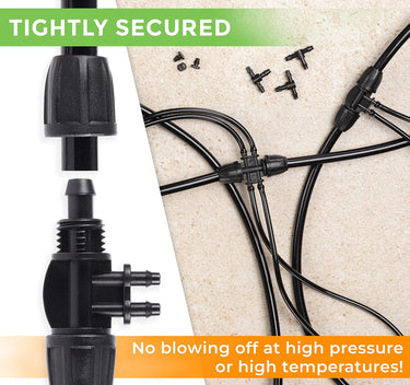 Tightly secured - No blowing off at high pressure or high temperatures